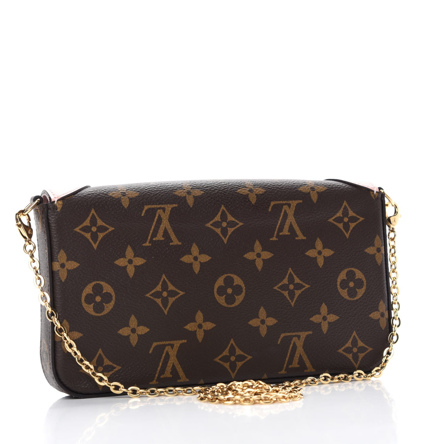 Louis Vuitton Monogram Valentine Dog Pochette Felicie Chain Wallet 4 of 11