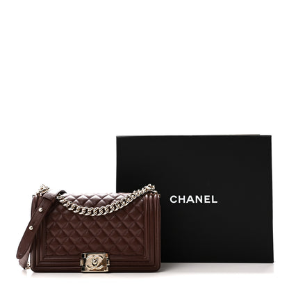Chanel Caviar Quilted Medium Boy Flap Brown 11 of 11