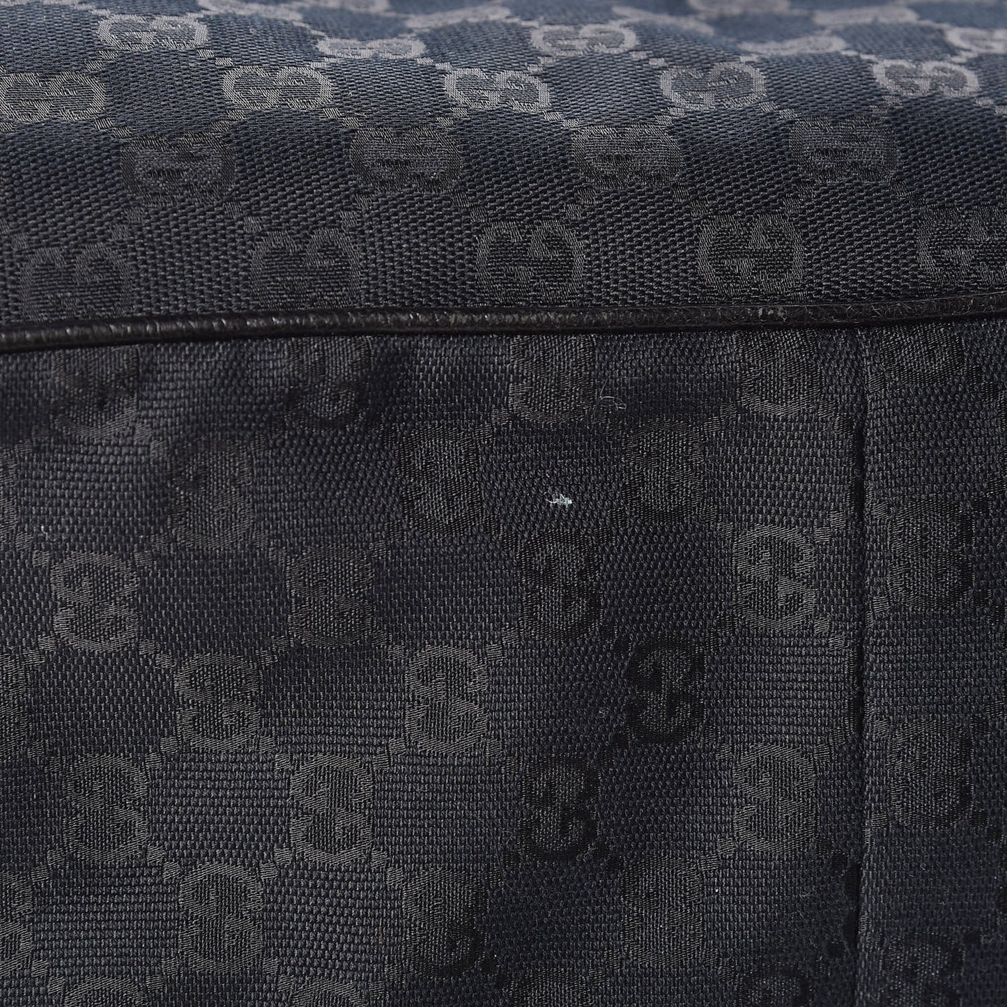 GG Monogram Medium Web Handle Double Pocket Tote Black