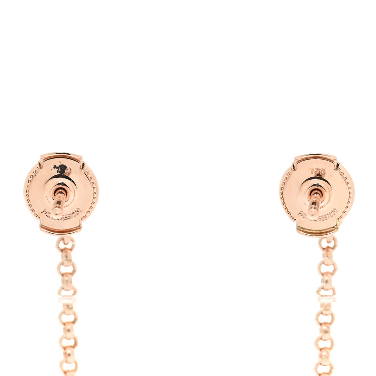 18K Rose Gold Diamond Kelly Clochette Drop Earrings
