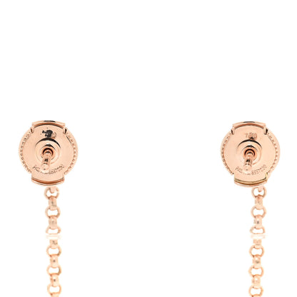 Hermes 18K Rose Gold Diamond Kelly Clochette Drop Earrings 3 of 6