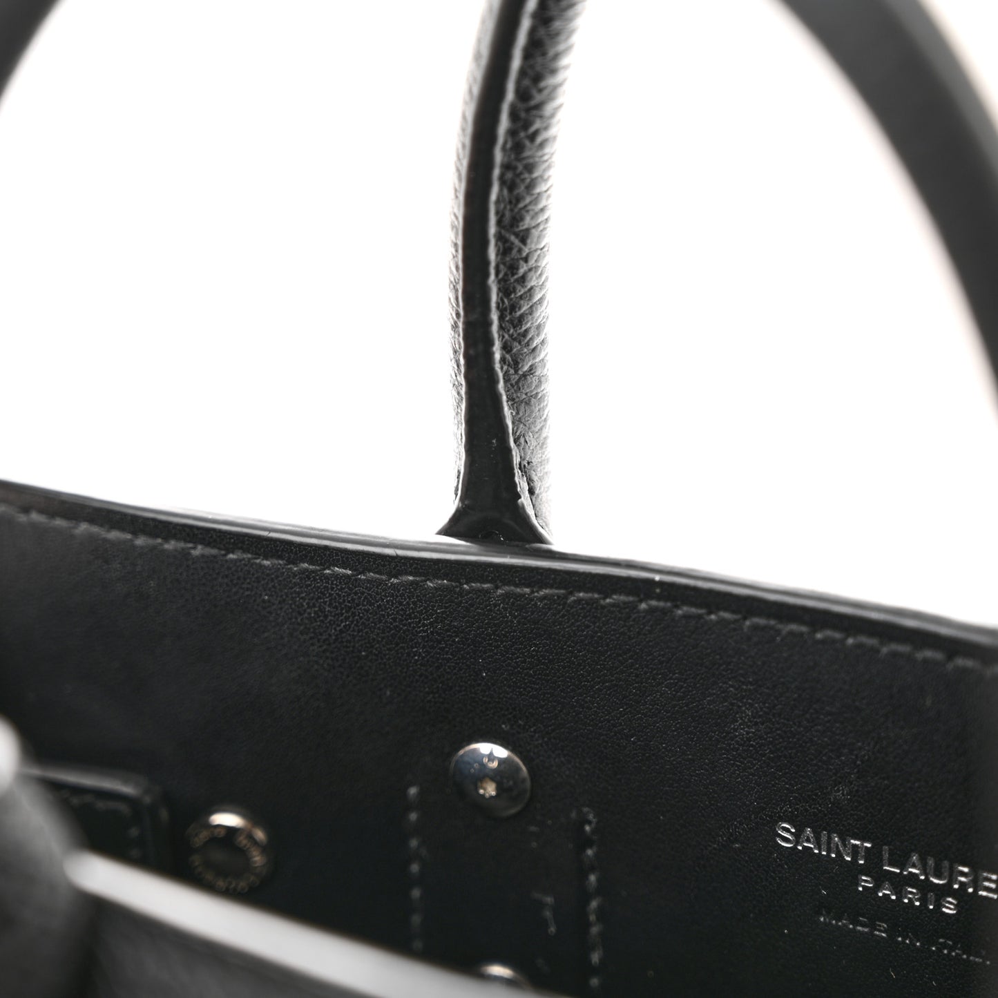 Grained Calfskin Nano Sac De Jour Black