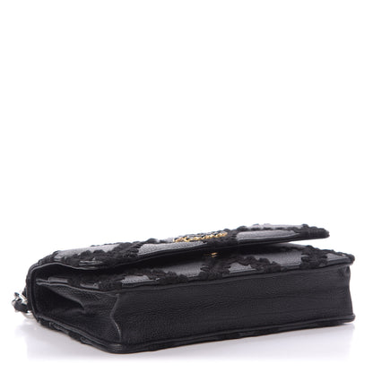 Chanel Calfskin Crochet 19 Wallet On Chain WOC Black 4 of 10