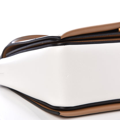 Celine Shiny Smooth Calfskin Medium Frame Shoulder Bag Tan Optic White 7 of 8