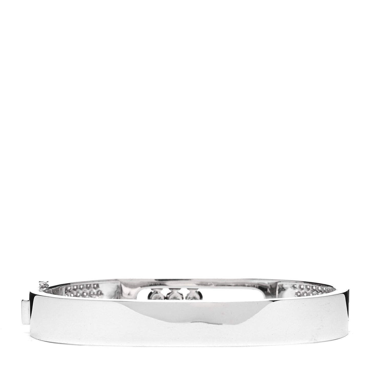 18K White Gold Diamond Move Joaillerie Pave Bangle Bracelet