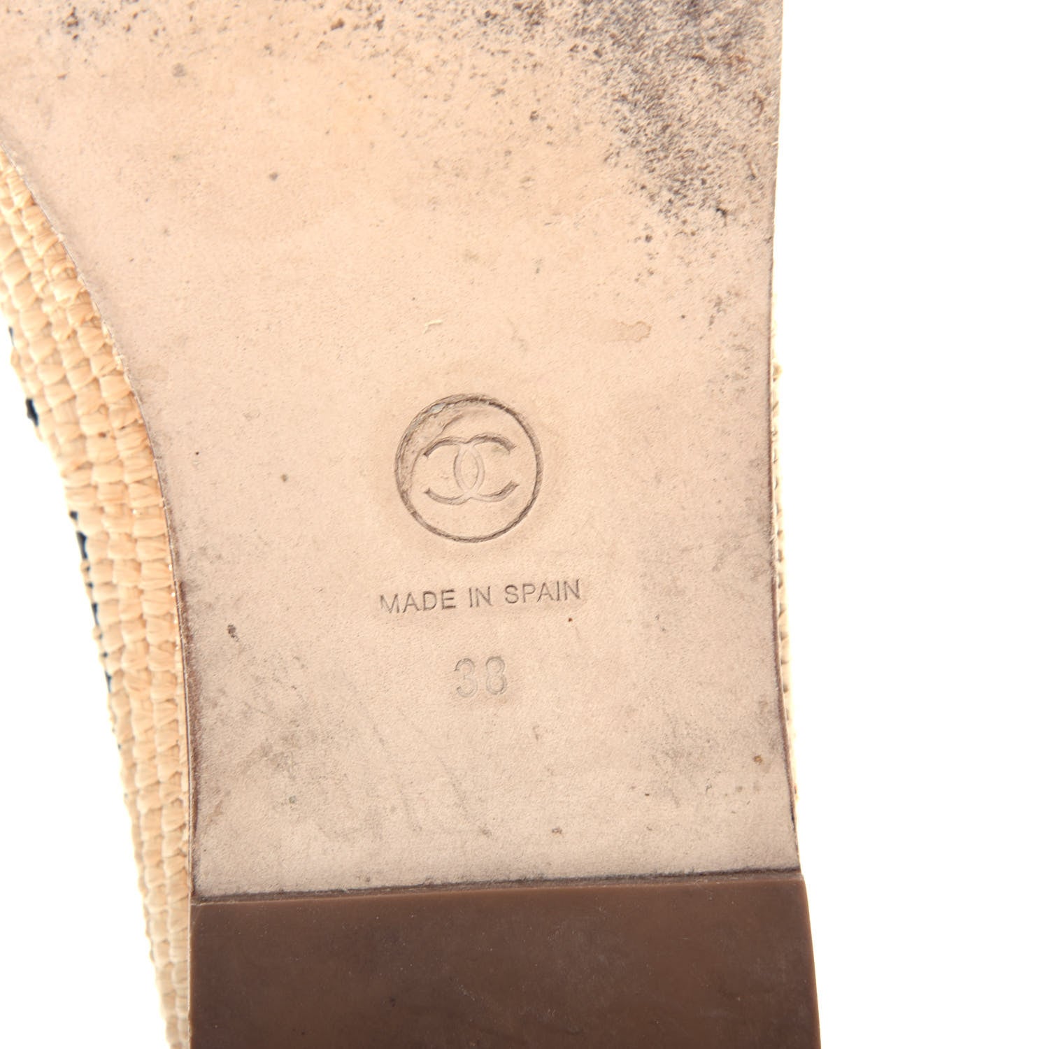 Chanel Lambskin Grosgrain CC Espadrilles 38 Black 9 of 11