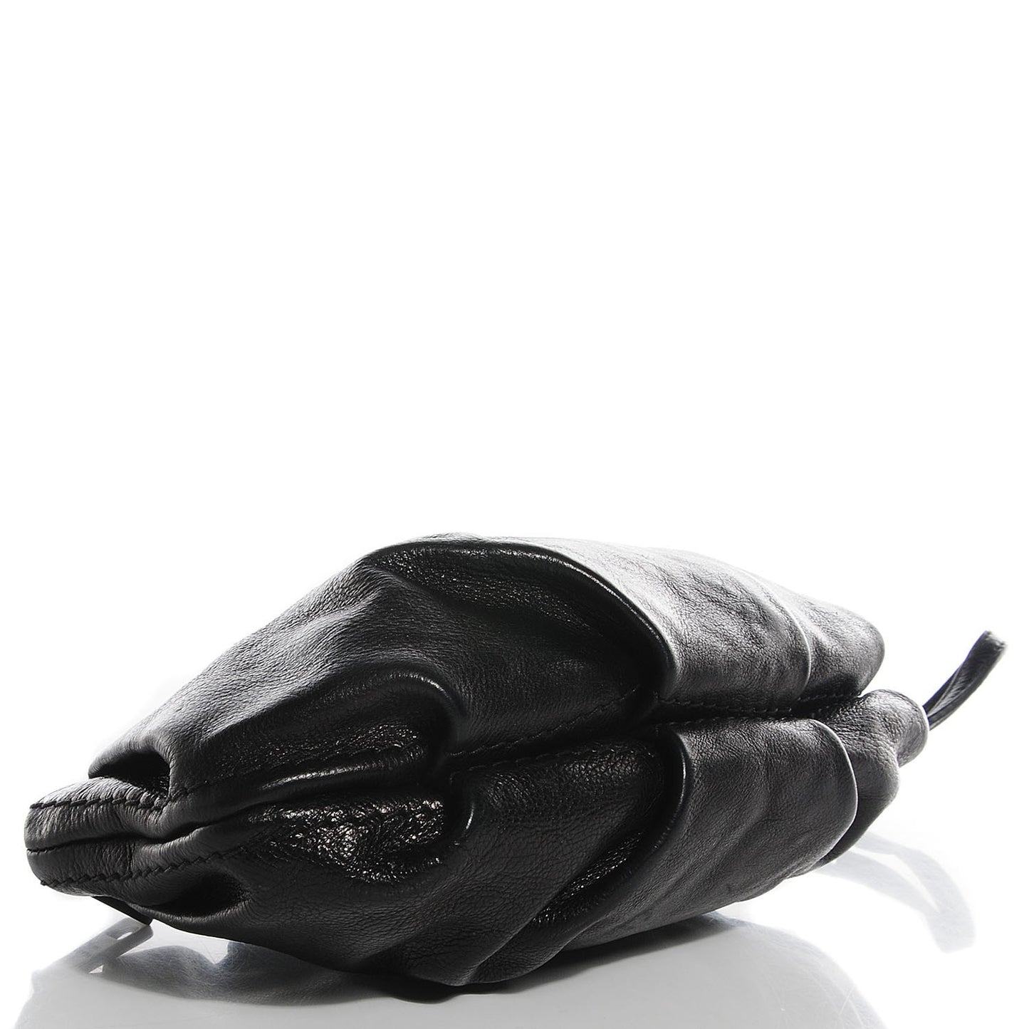 Glace Calf Clutch Wristlet Nero Black