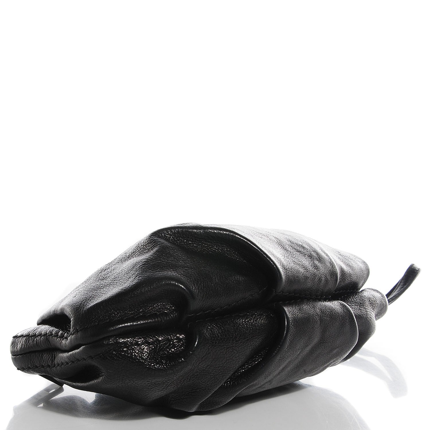 Prada Glace Calf Clutch Wristlet Nero Black 4 of 10
