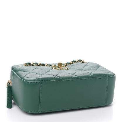 Chanel Goatskin Quilted Chain Infinity Camera Case Green 4 of 11