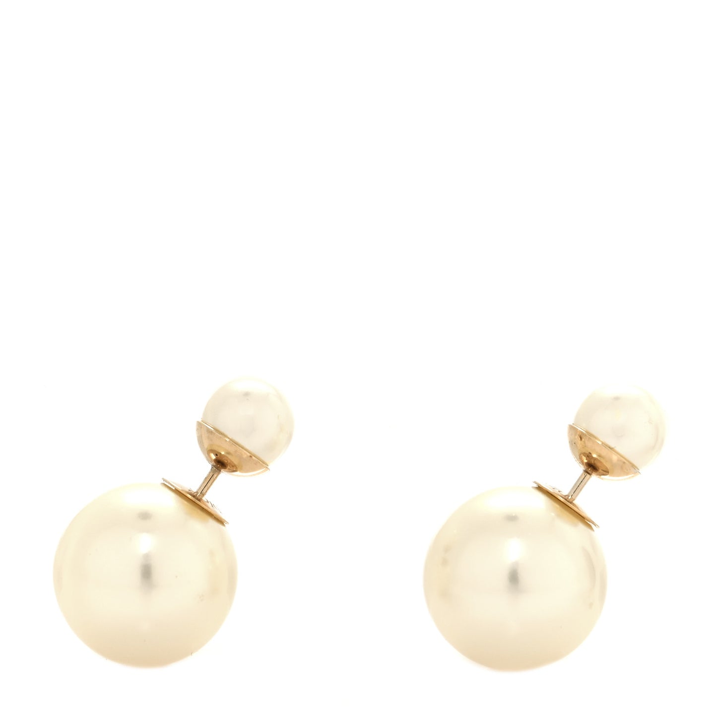 Pearl Mise En Dior Tribal Earrings Gold