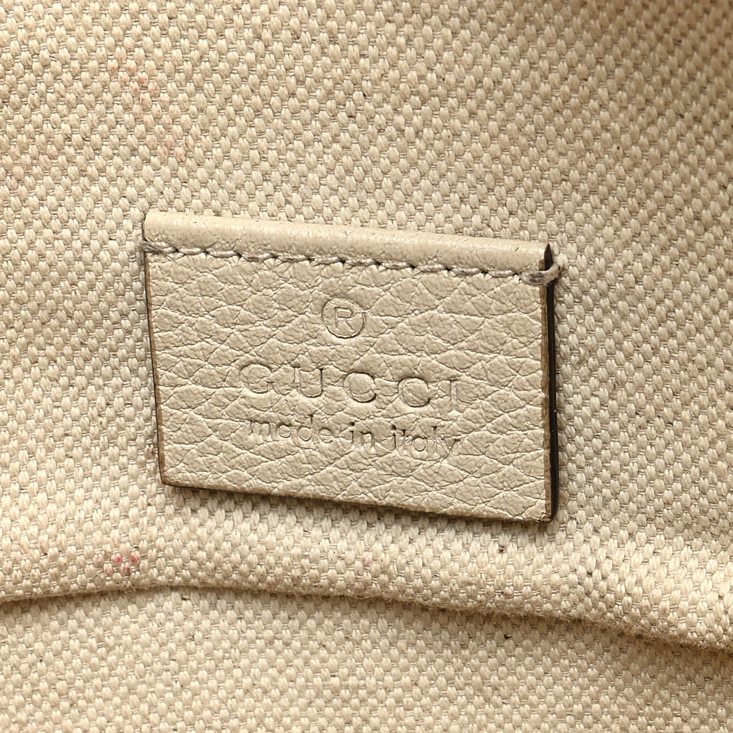 Gucci Grained Calfskin Small Logo Belt Bag White 6 of 13