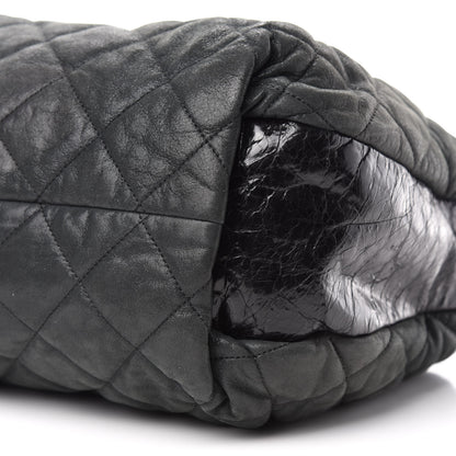 Chanel Iridescent Calfskin Quilted Coco Daily Dark Grey 7 of 11