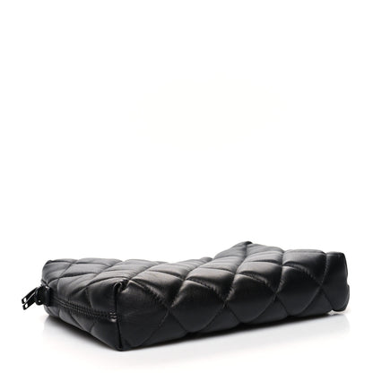 Balenciaga Nappa Calfskin Quilted Touch B Camera Shoulder Bag Black 4 of 11
