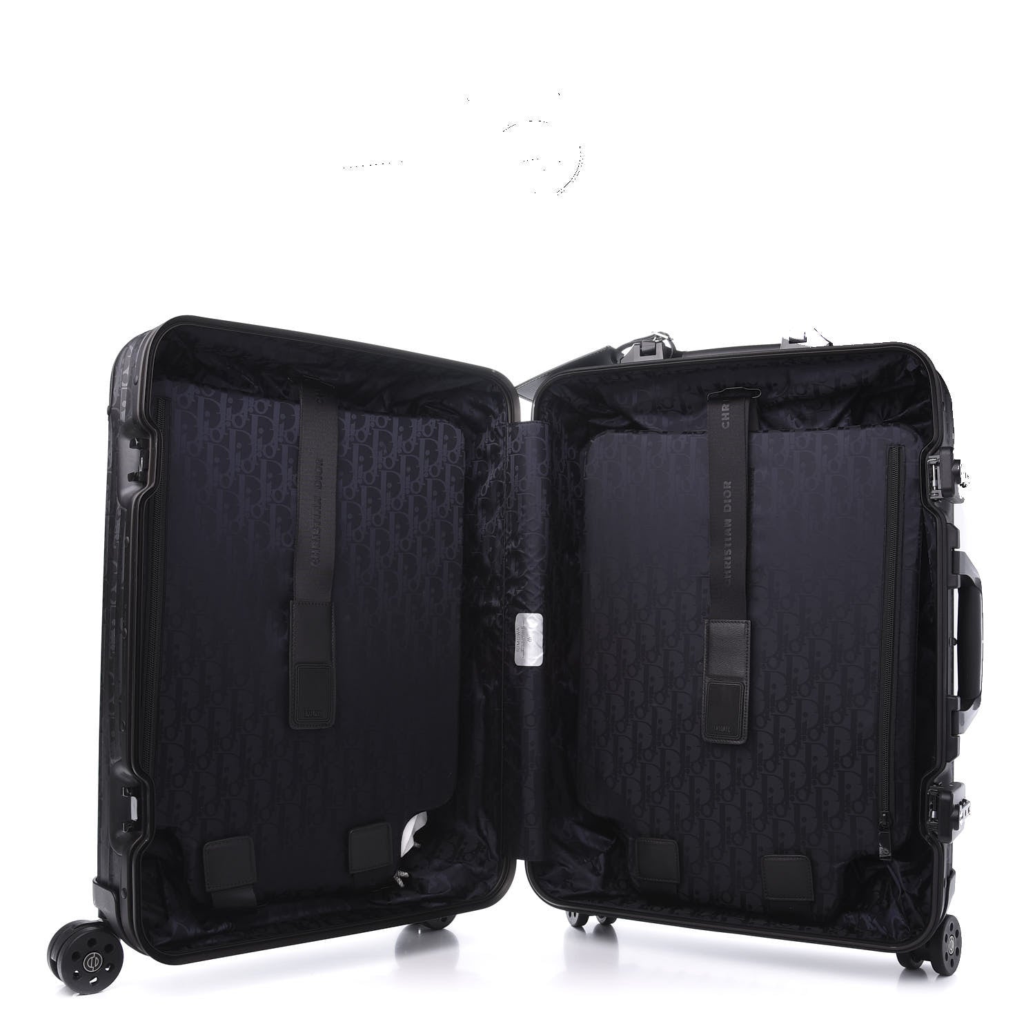 Christian Dior X RIMOWA Aluminum Zucca Print Roll Away Carry On Luggage 4 of 13