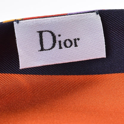 Christian Dior Silk ABCDior A Mitzah Scarf Blue Marine 3 of 4