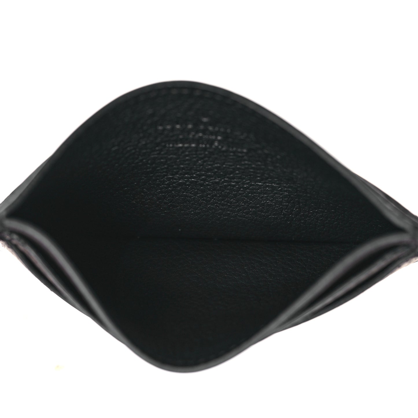 Calfskin Monogram Shadow Double Card Holder Black