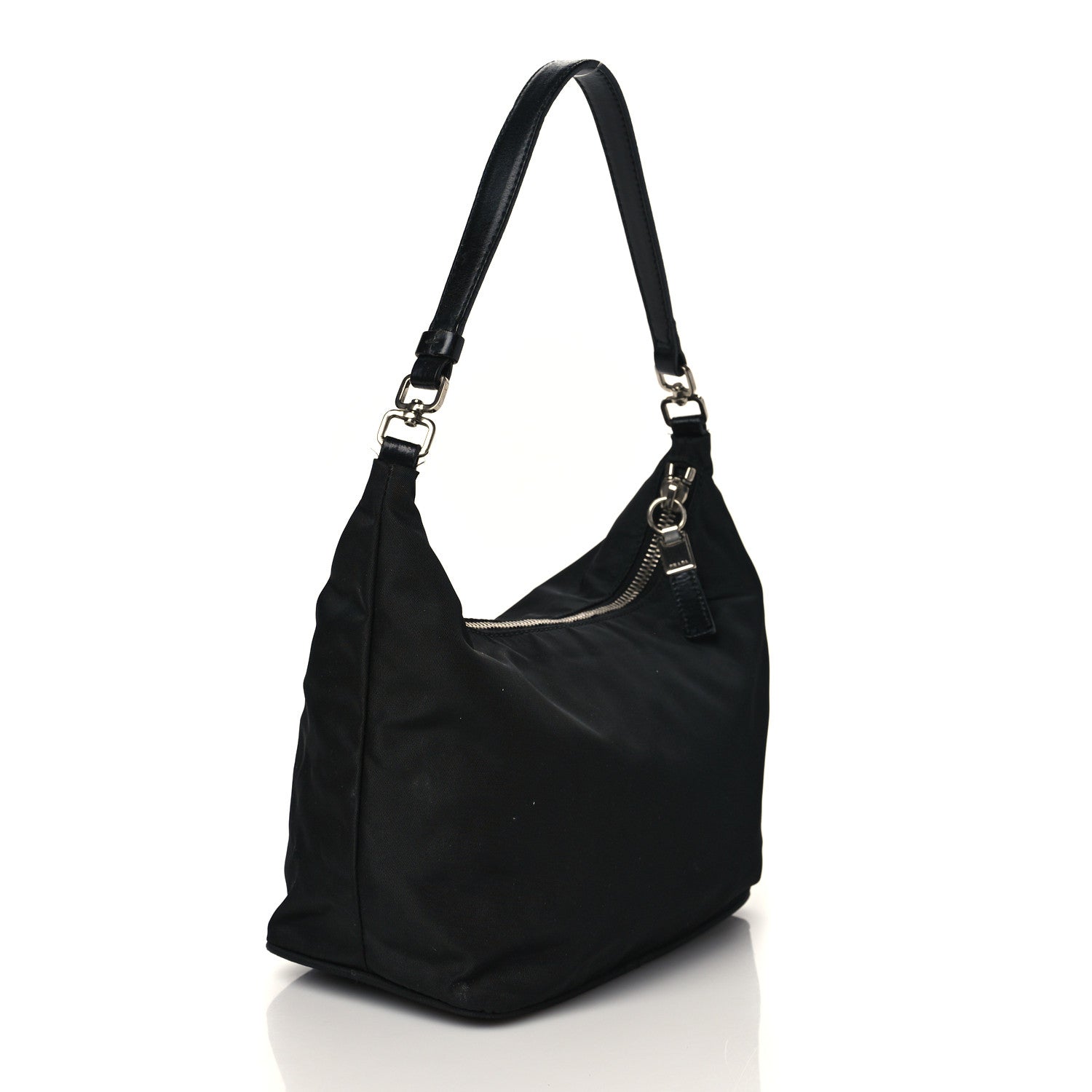 Prada Tessuto Nylon Vitello Hobo Black 3 of 10