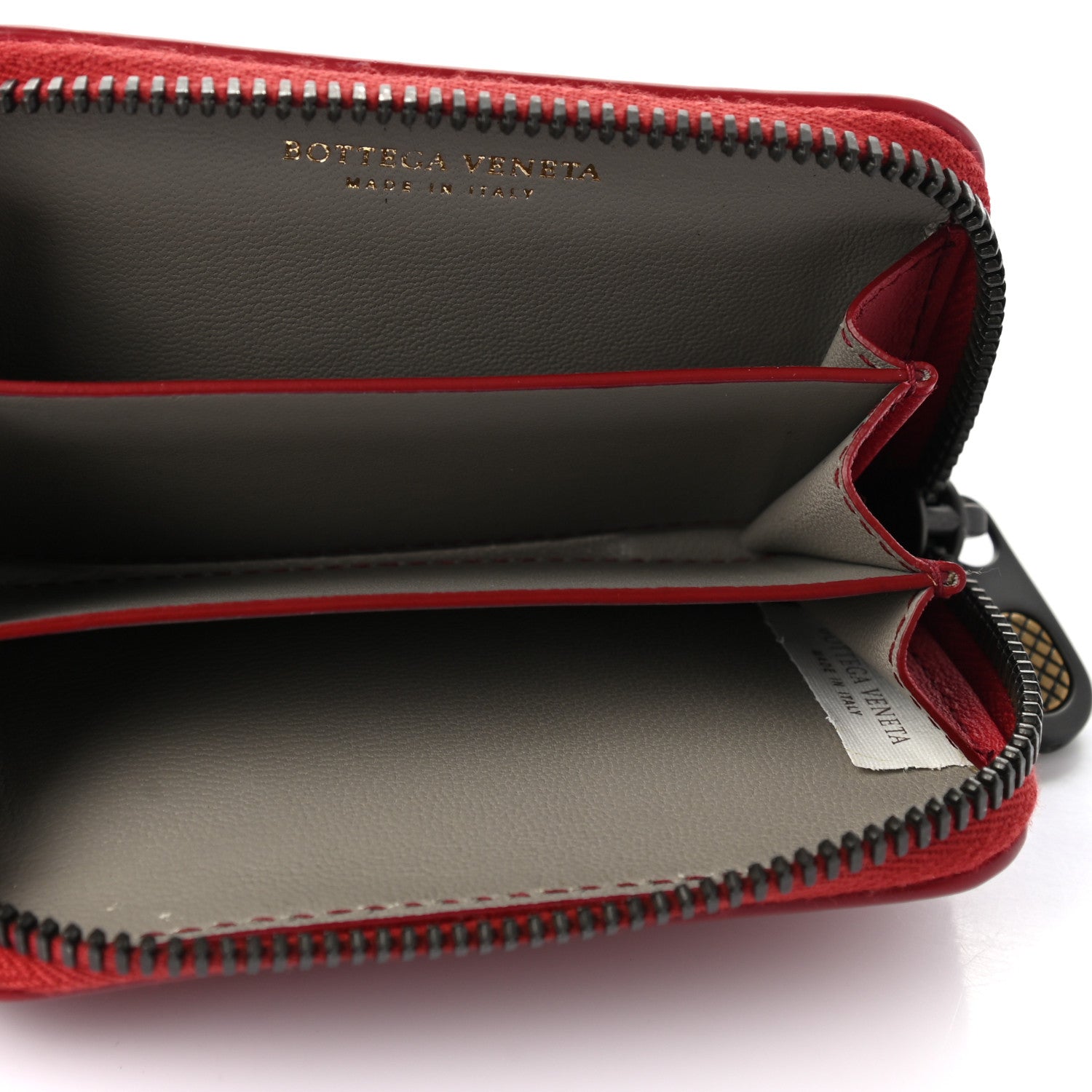 Bottega Veneta Nappa Intrecciato Zip Around Coin Purse Red 5 of 8