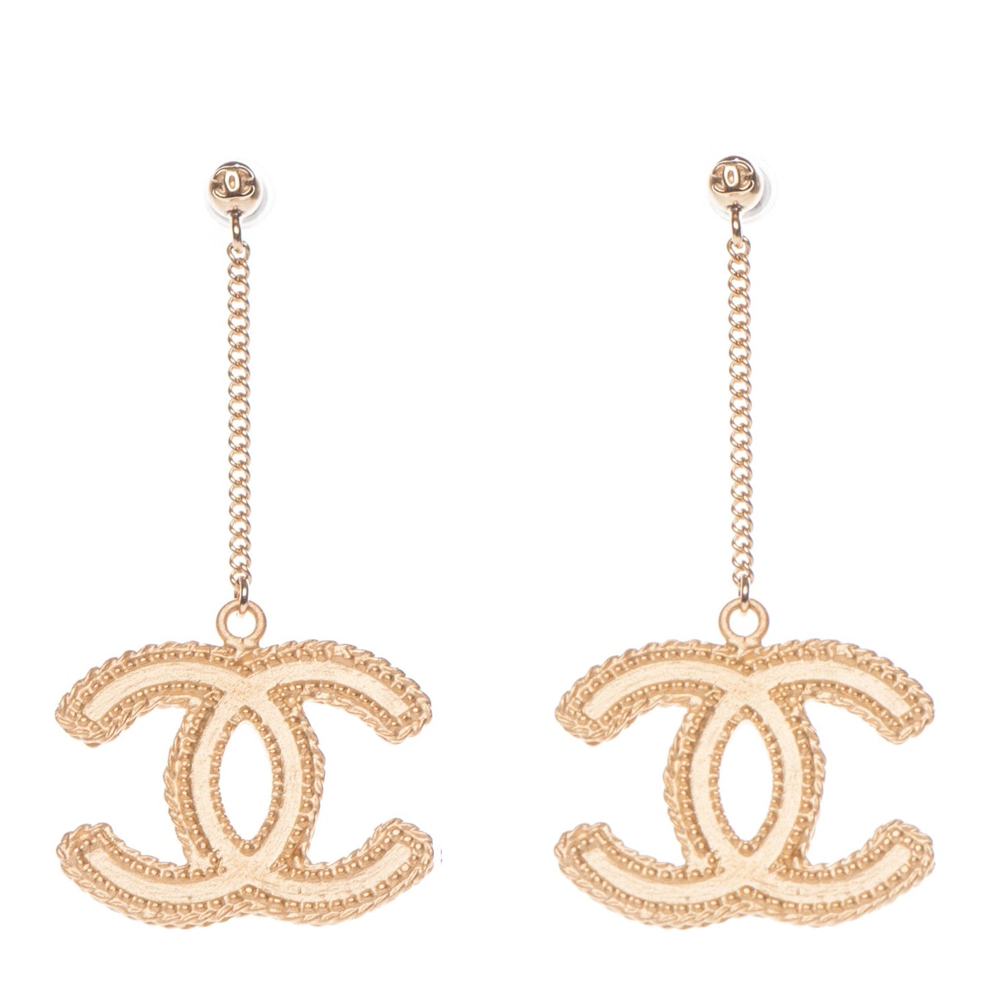 CC Drop Earrings Gold