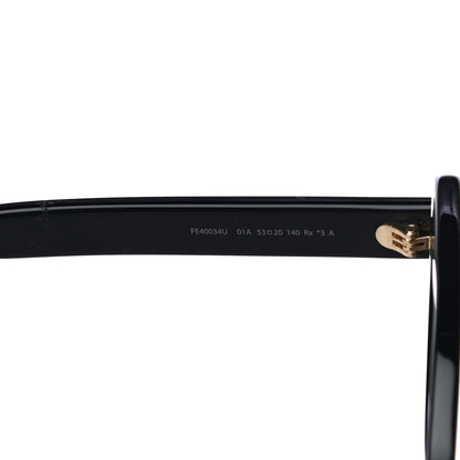 Fendi x SKIMS 53mm Rectangular Sunglasses Shiny Black Smoke 6 of 7