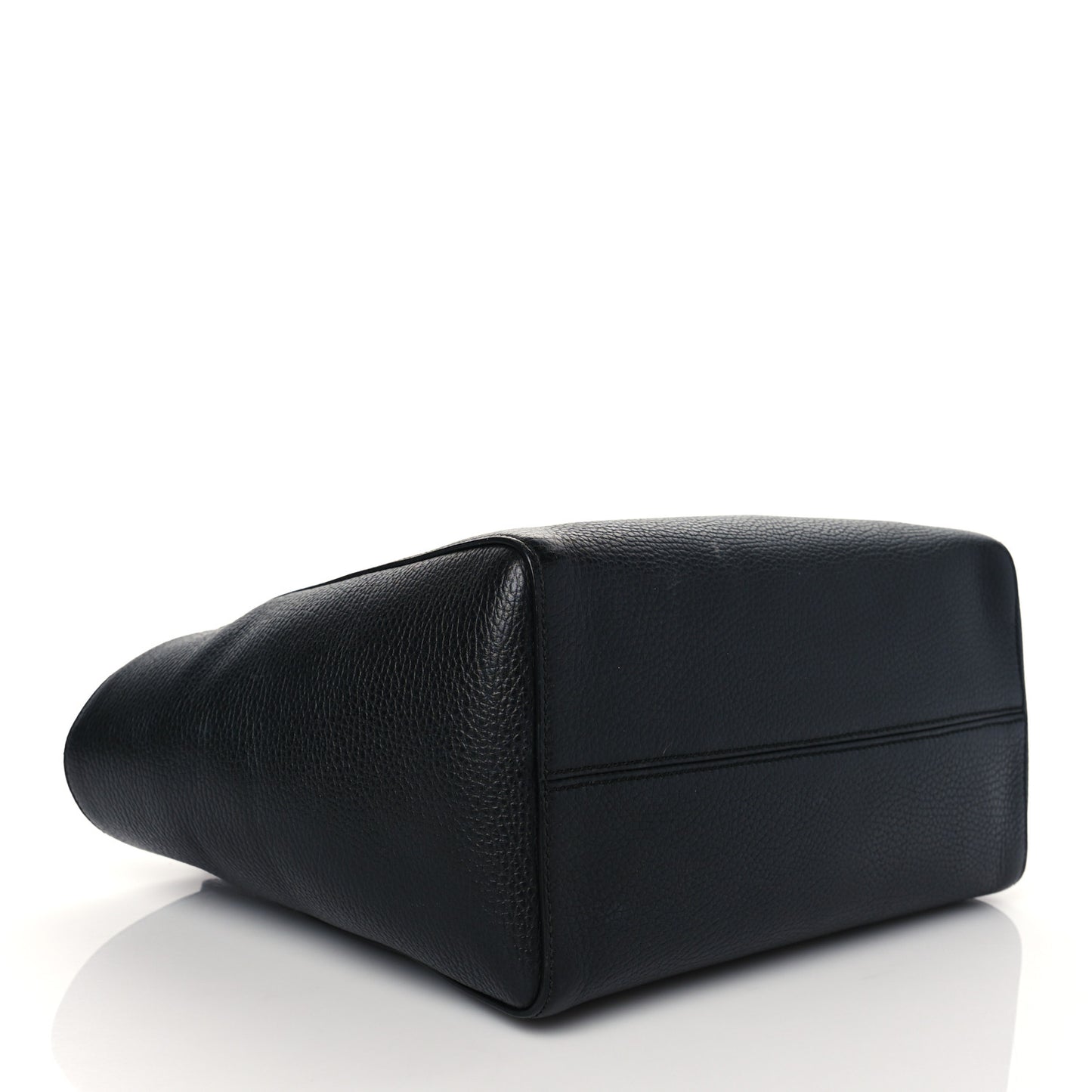 Pebbled Calfskin Small Swing Tote Black