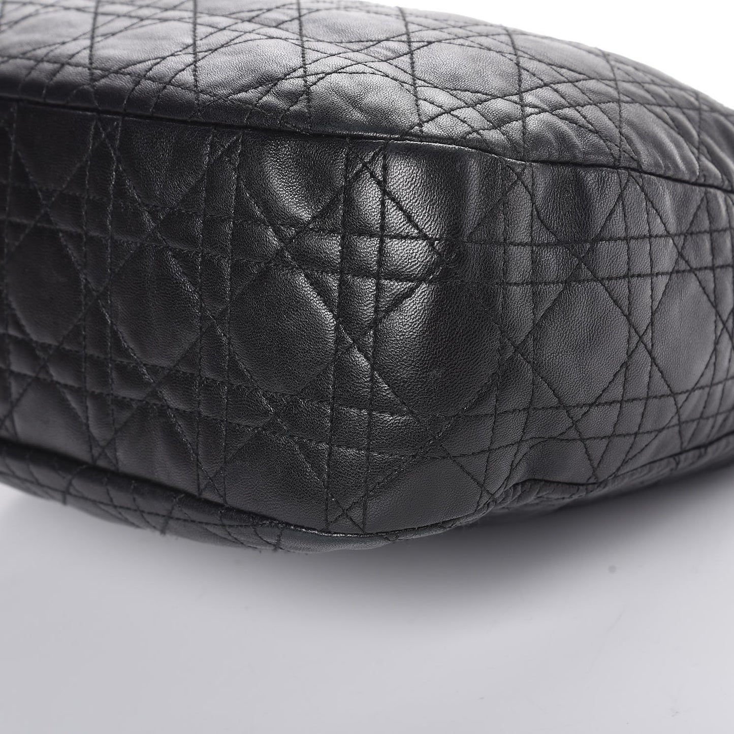 Lambskin Cannage Small Dior Soft Hobo Black