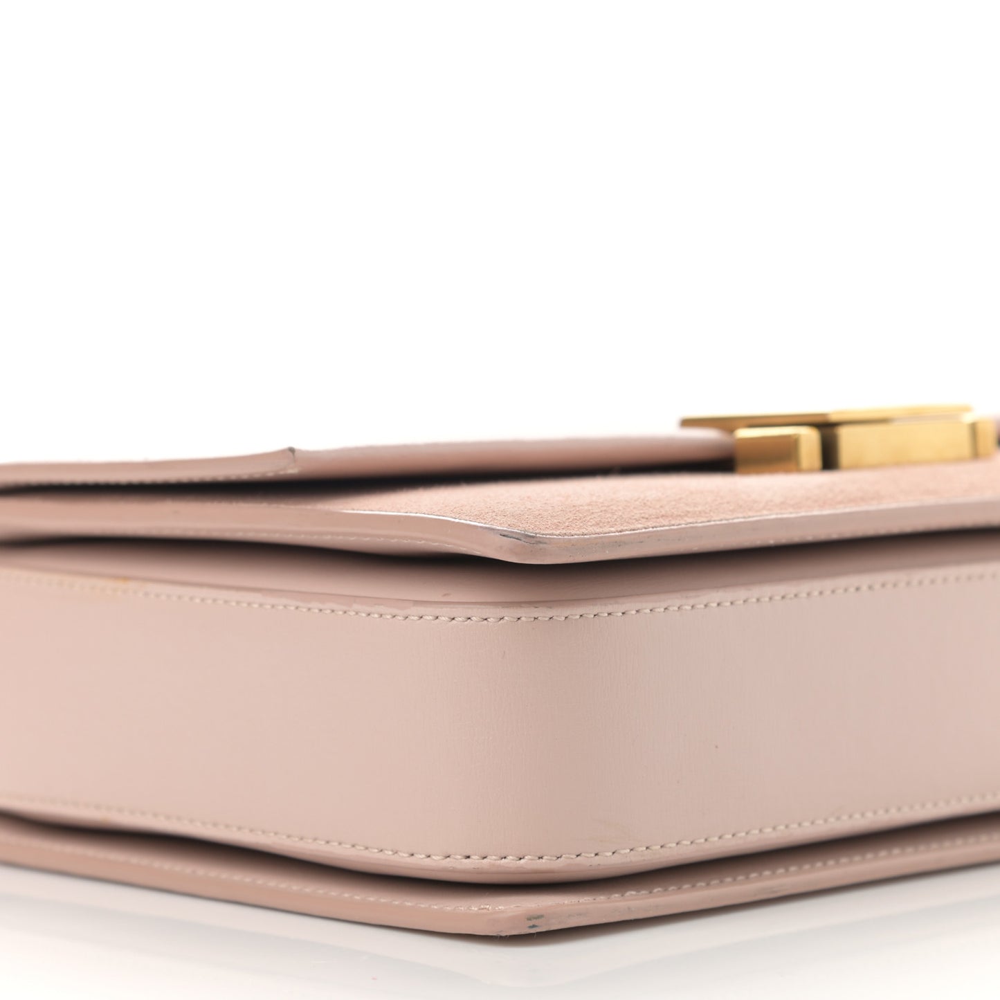 Smooth Calfskin Suede Medium Bellechasse Bag Marble Pink