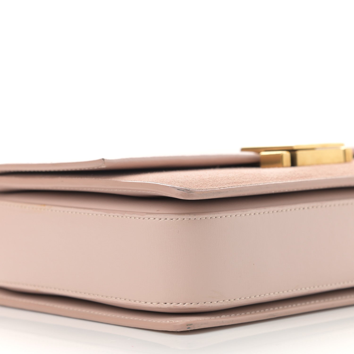 Saint Laurent Smooth Calfskin Suede Medium Bellechasse Bag Marble Pink 10 of 13