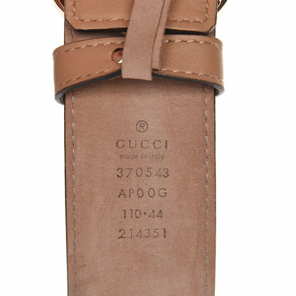 Gucci Calfskin Interlocking G 37mm Belt 110 44 Camelia 6 of 6