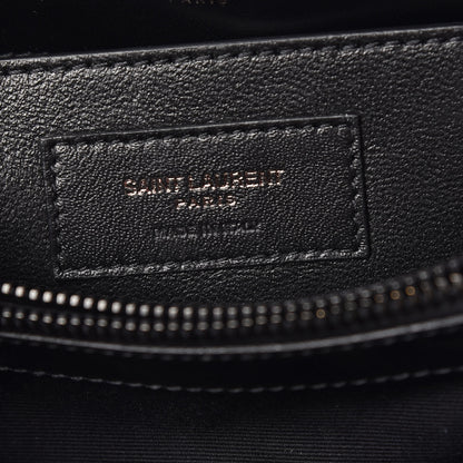 Saint Laurent Calfskin Y Quilted Monogram Small Loulou Chain Satchel Black 8 of 11