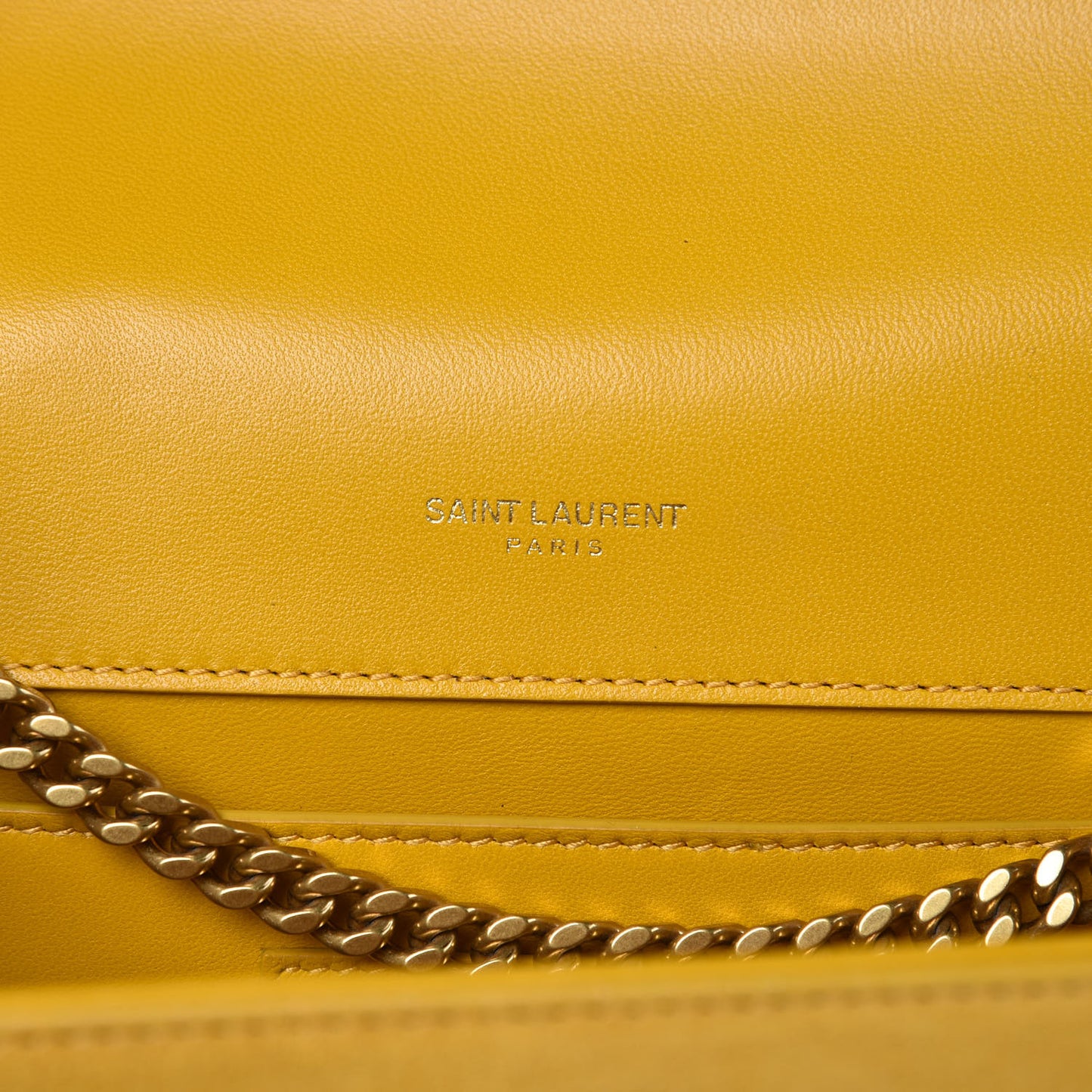 Suede Medium Classic Monogram Kate Tassel Satchel Saffron Yellow