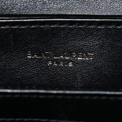 Saint Laurent Calfskin Y Quilted Monogram Toy Loulou Crossbody Bag Black 6 of 12