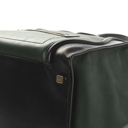 Celine Smooth Calfskin Mini Bi-Color Luggage Forest Black 8 of 14