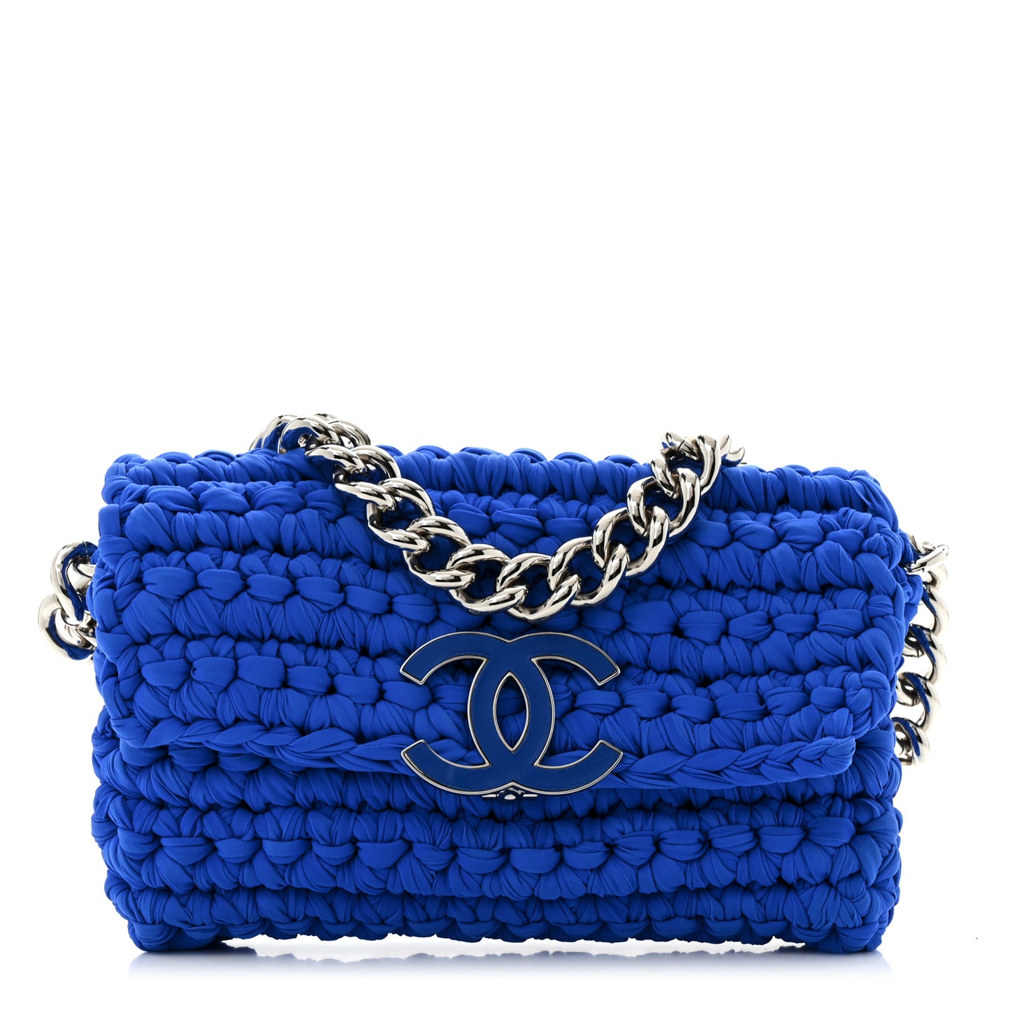 Crochet Fancy Single Flap Blue