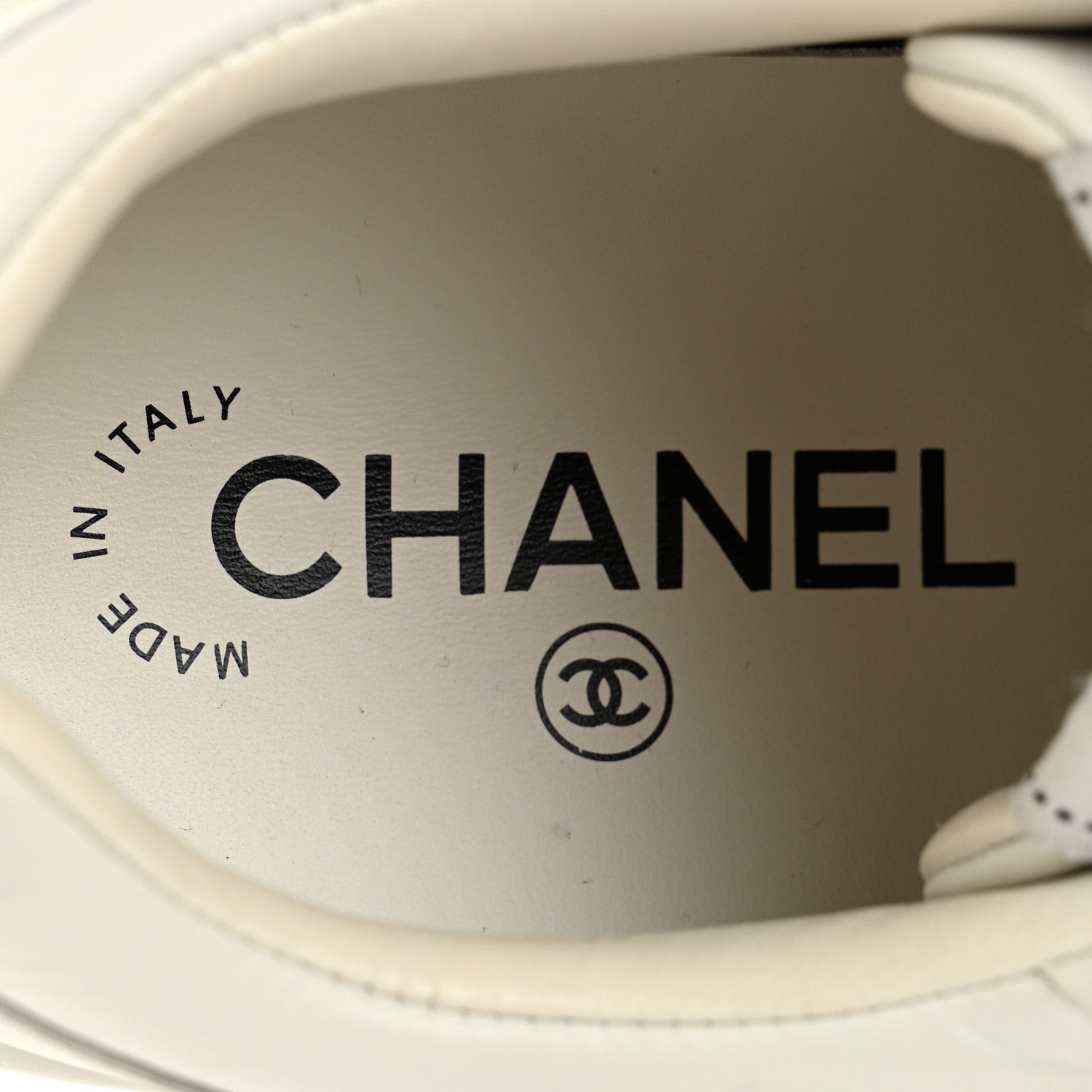Chanel Calfskin CC Womens Sneakers 36 White Black 7 of 11