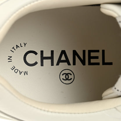 Chanel Calfskin CC Womens Sneakers 36 White Black 7 of 11
