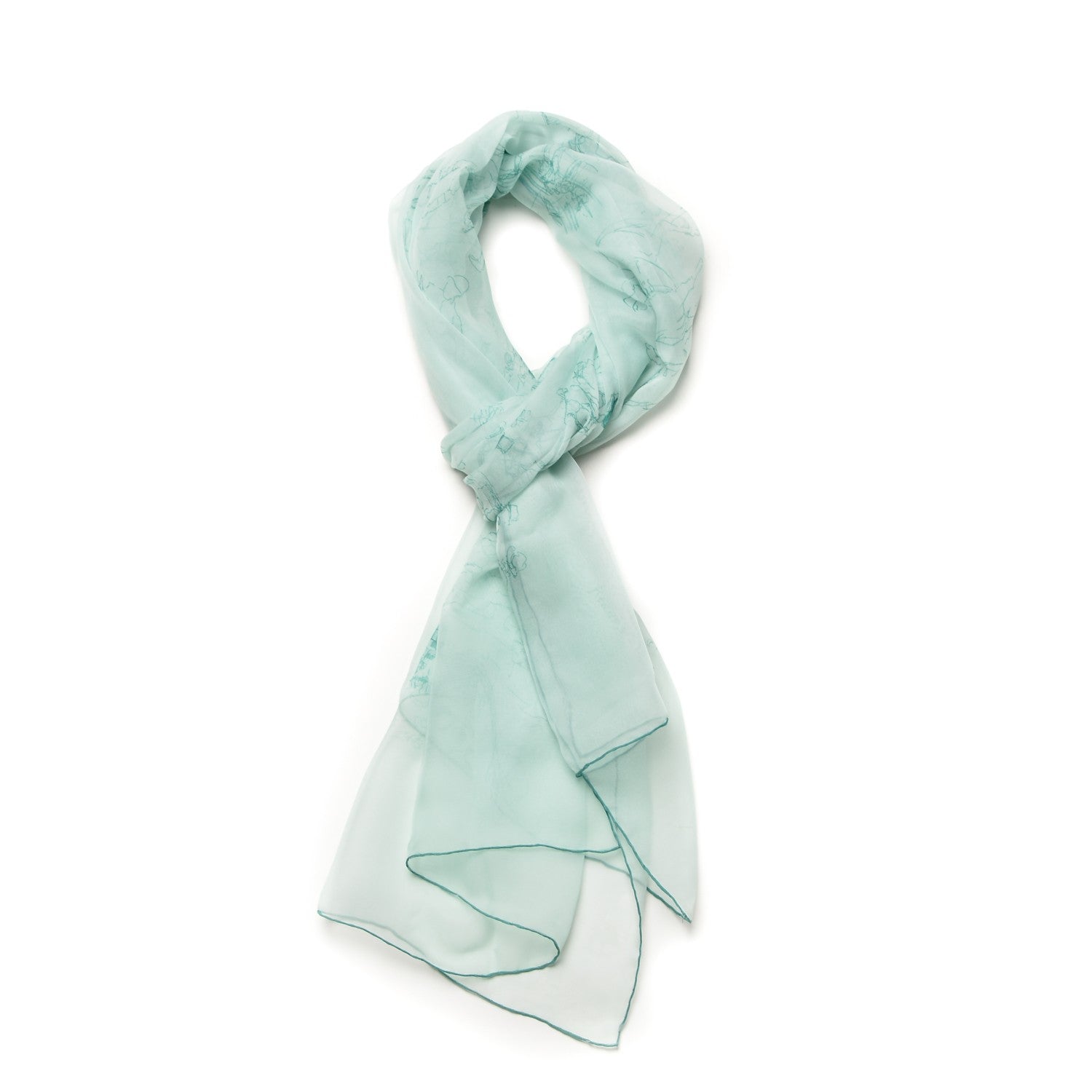 Hermes Silk Mousseline Stole 1 of 5