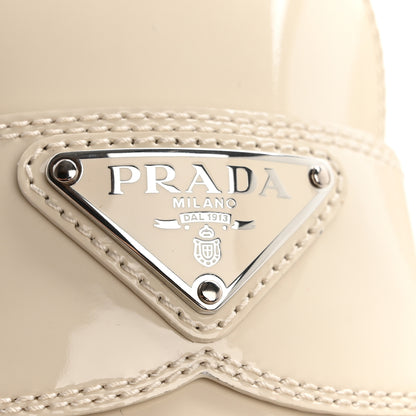 Prada Vernice Triangle 50mm Loafers 37.5 Avorio 10 of 12