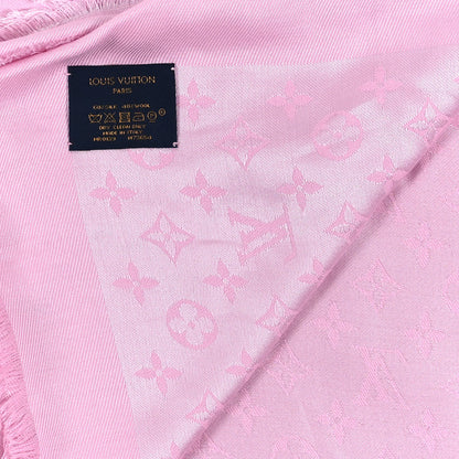 Louis Vuitton Silk Wool Monogram Shawl Velvet Rose 3 of 4