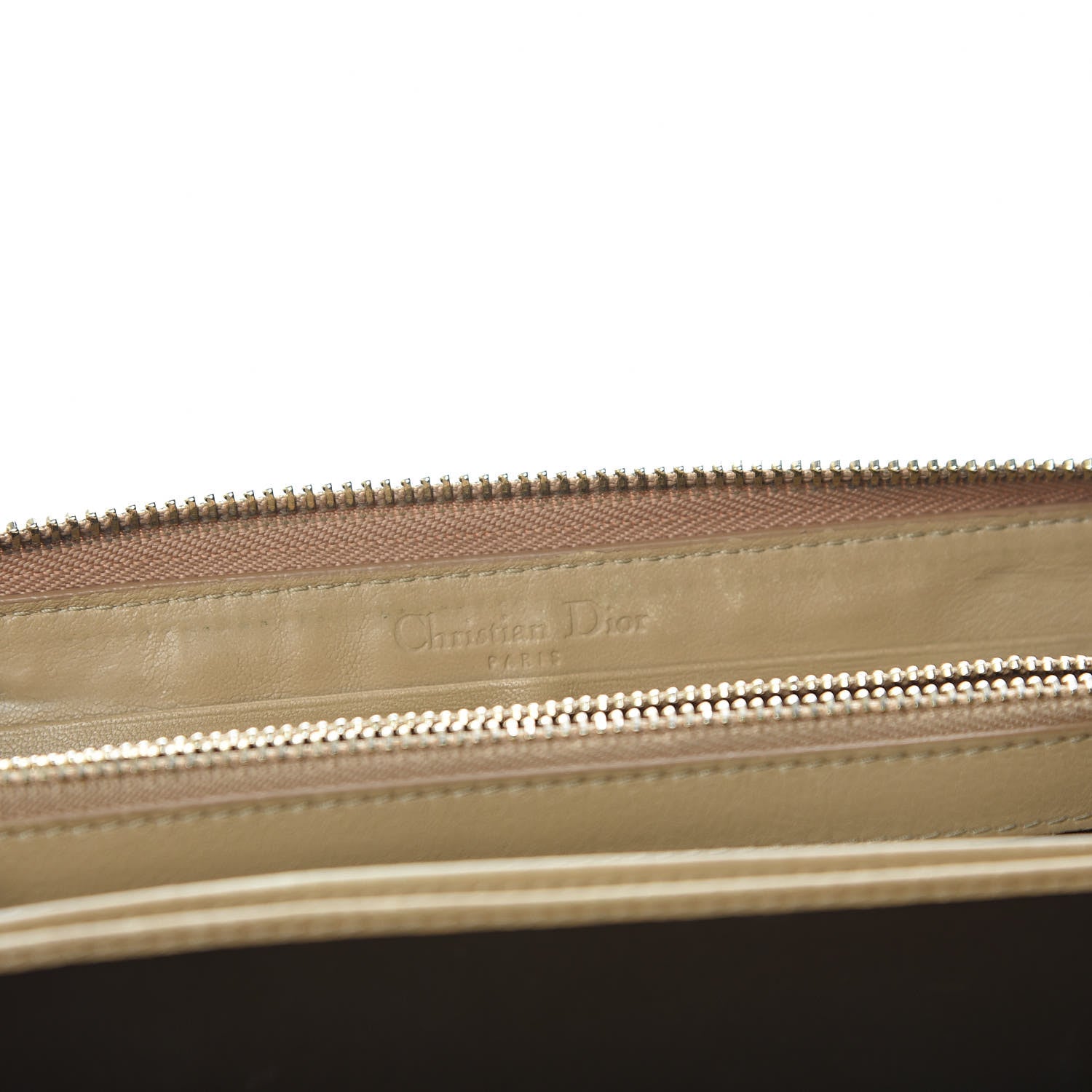 Christian Dior Patent Cannage Lady Dior Continental Zip Wallet Beige 11 of 14