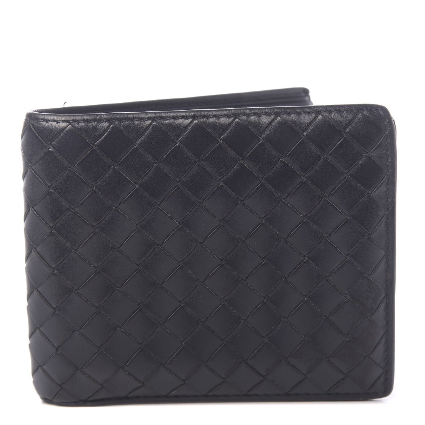 Nappa Intrecciato Bi-Fold Wallet Black