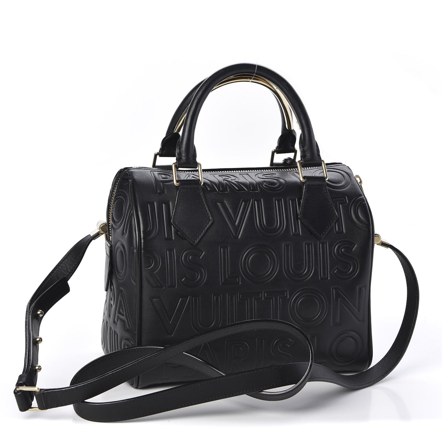 Calfskin Embossed Mini Cube Speedy Black