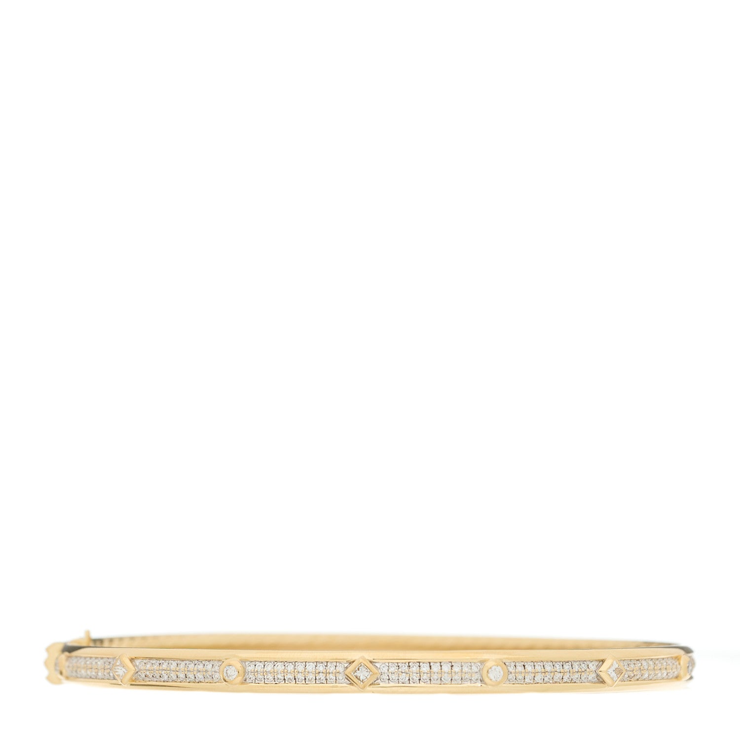 David Yurman 18K Yellow Gold Diamond Modern Renaissance Full Pave Bracelet 1 of 4