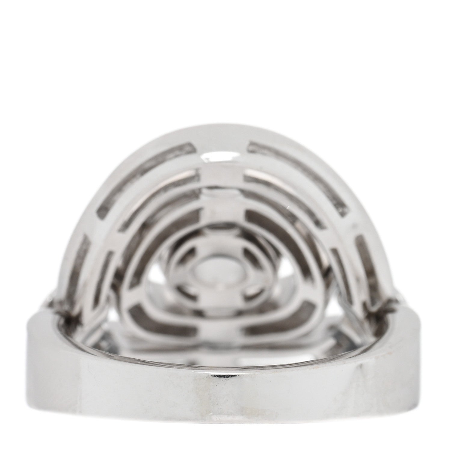 Bulgari 18K White Gold Astrale Cerchi Ring 54 7 4 of 5