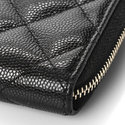 Chanel Caviar Quilted Medium Zip Around Wallet Black 11 of 13