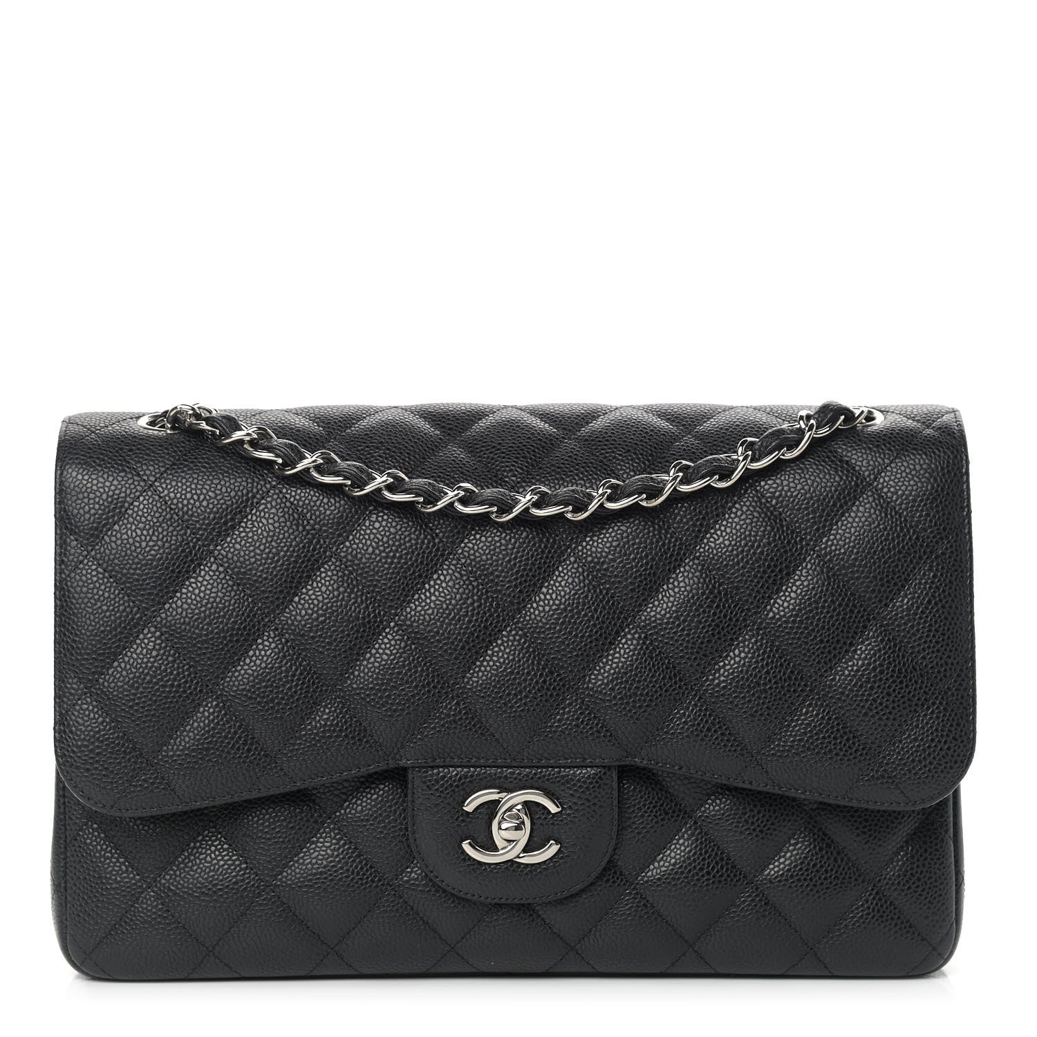 Chanel Caviar Quilted Jumbo Double Flap Black 1 of 11