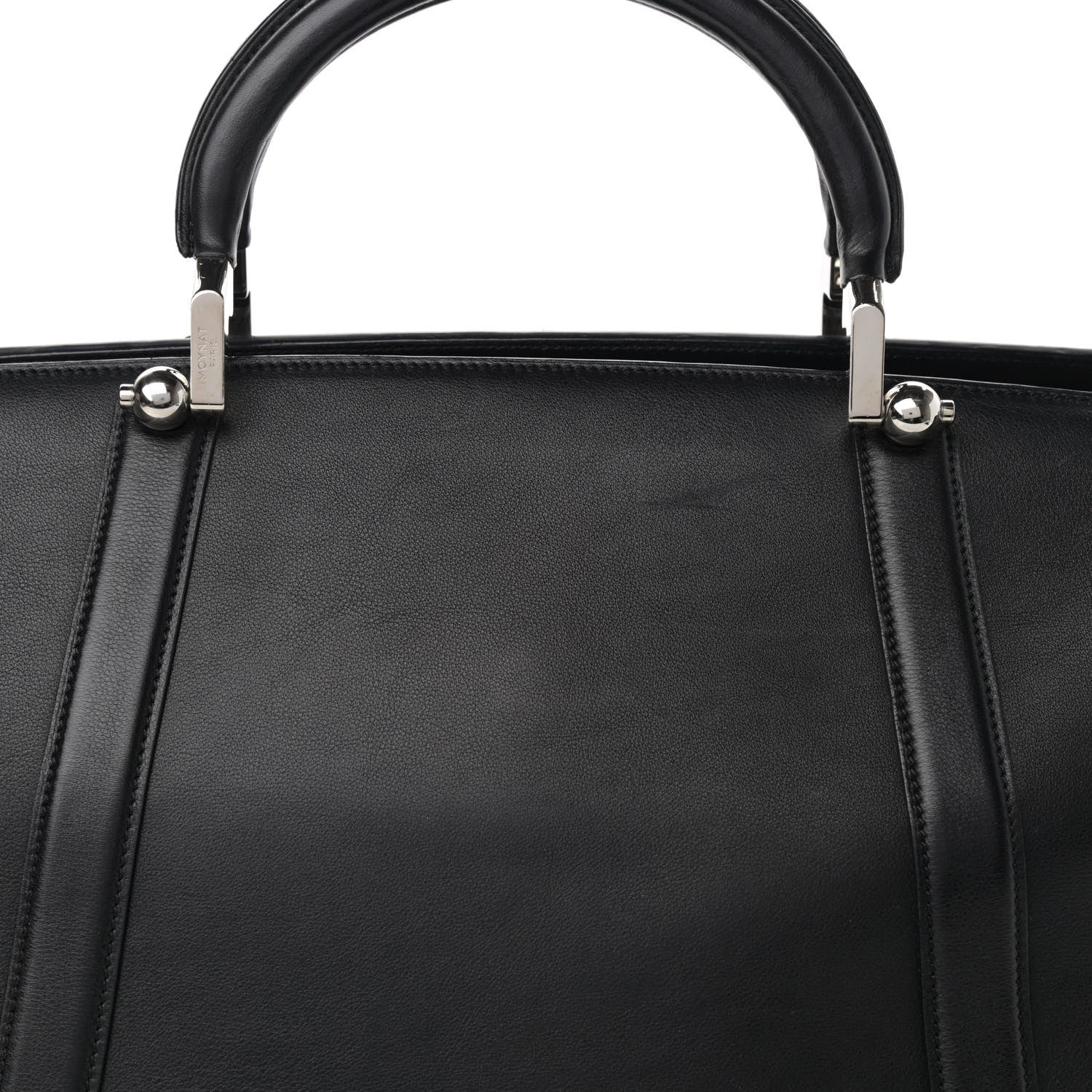 Moynat Calfskin Ballerine Tote Black 7 of 13