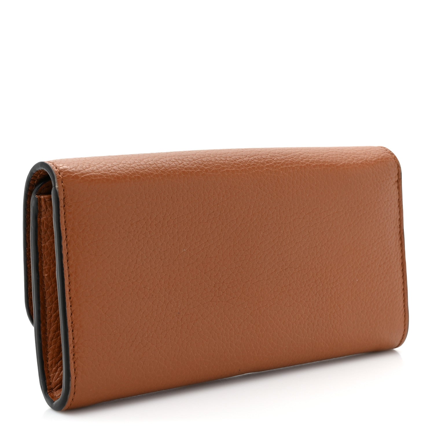 Chloe Calfskin Marcie Continental Flap Wallet Tan 3 of 14