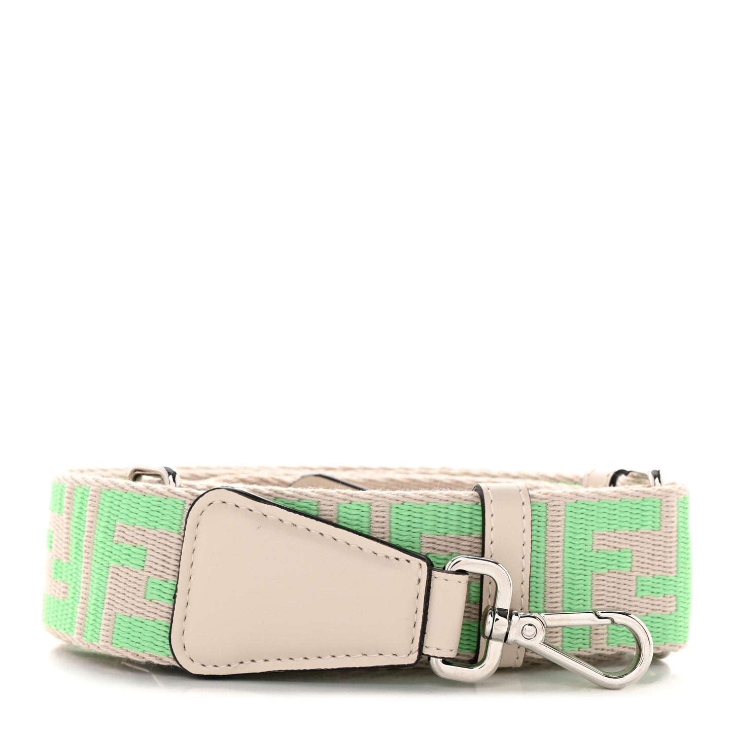 Jacquard Ribbon Vitello King FF Bi-Color Intreccio Adjustable Strap You Nuvola Edamame