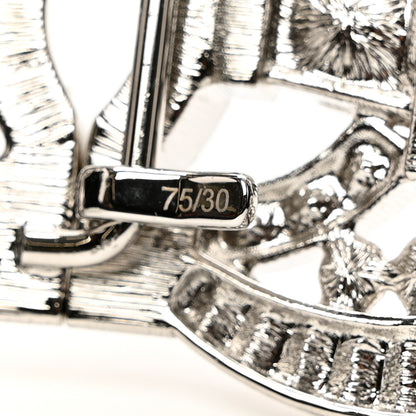Chanel Lambskin Crystal CC Belt 75 30 Black 3 of 4